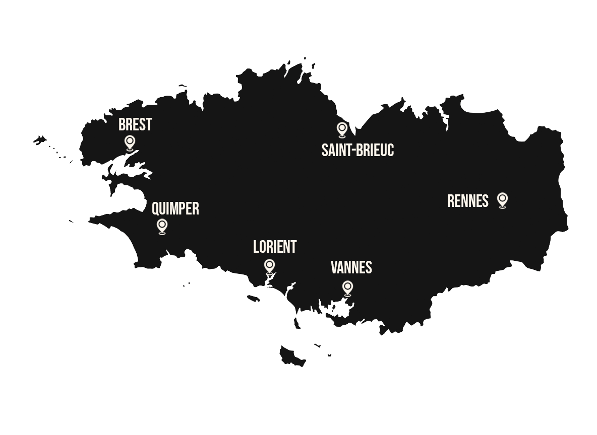 Carte de la Bretagne